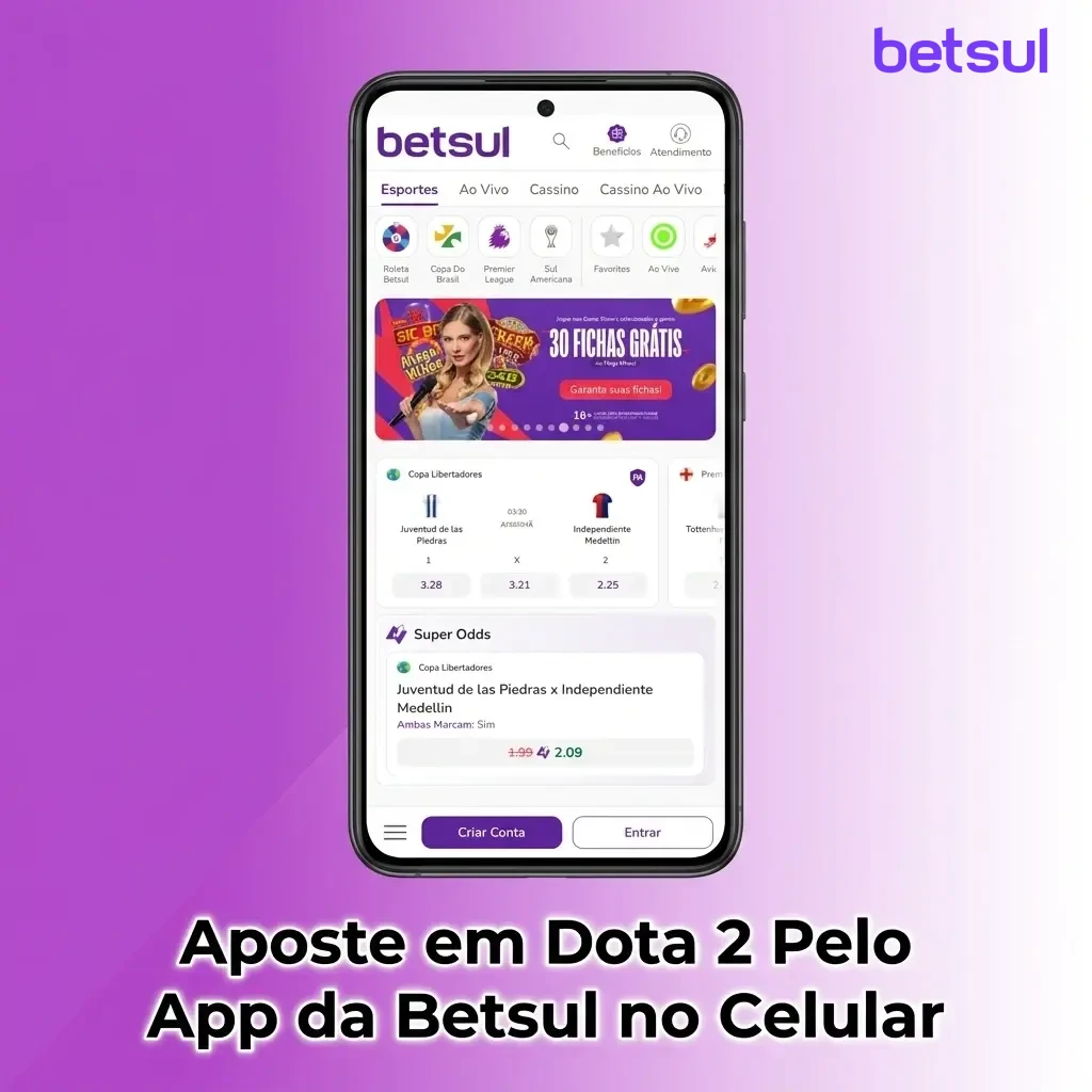 Aposte em Dota 2 pelo app da Betsul no celular com facilidade e praticidade em qualquer lugar