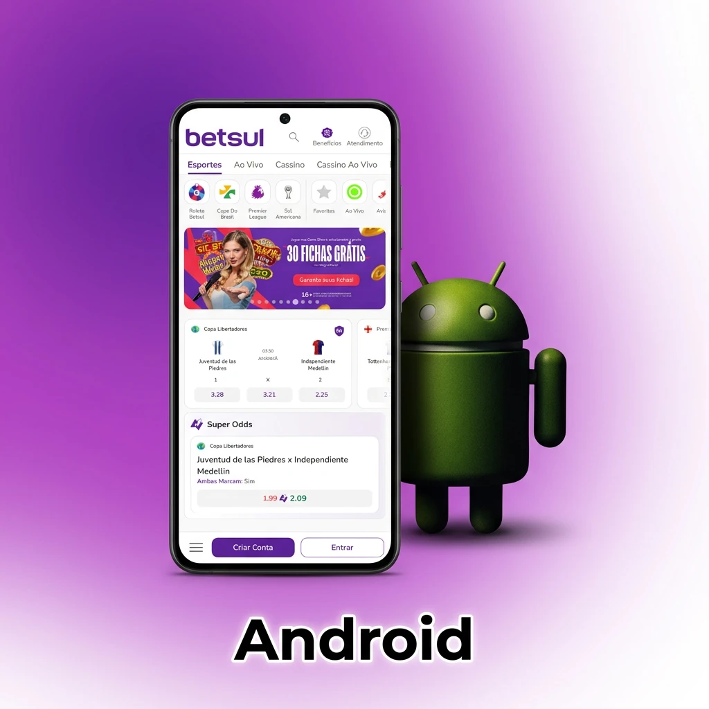 Passos para baixar e instalar o app Betsul APK no Android diretamente pelo site oficial