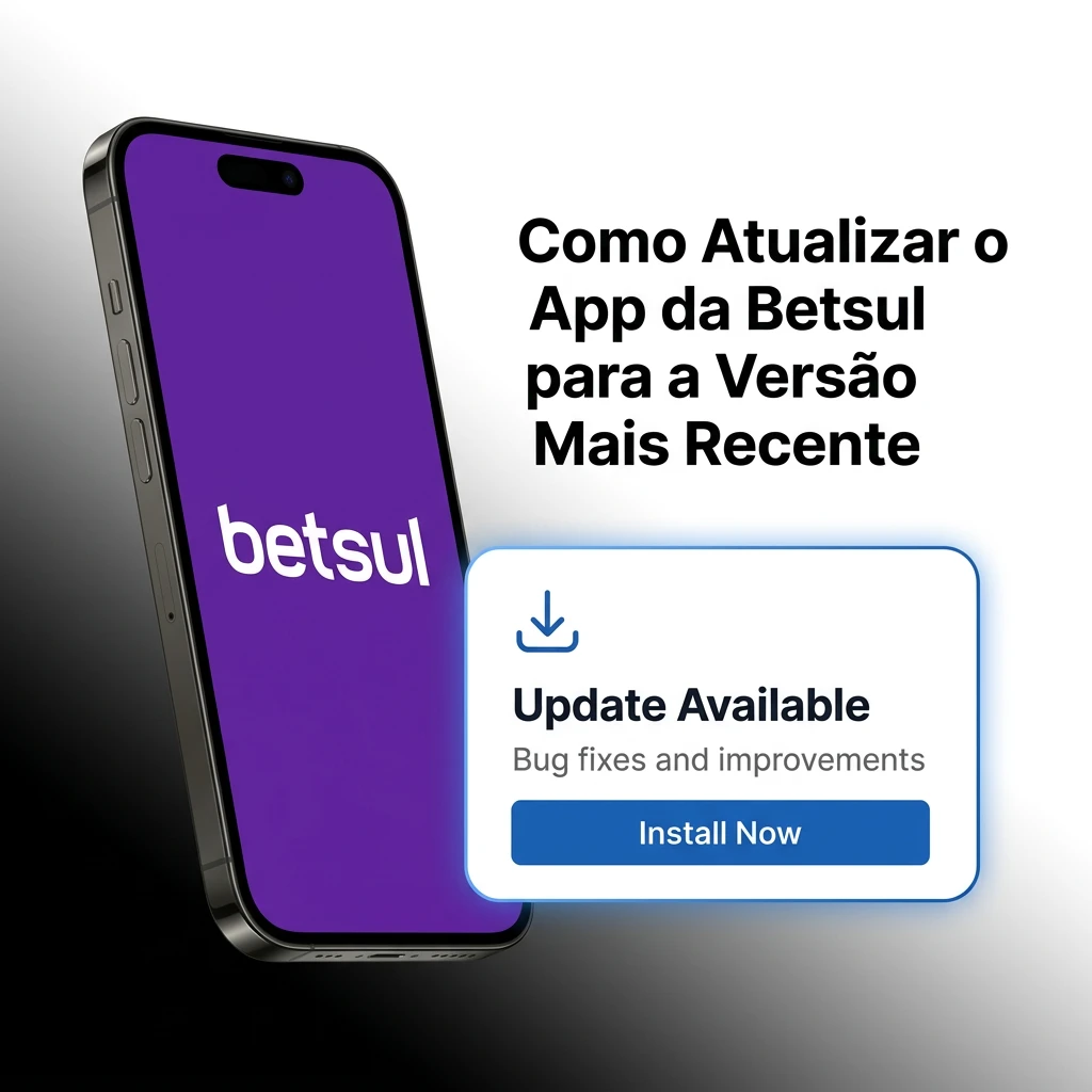 Smartphone displaying Betsul PWA website in browser, showing automatic app update process without manual installation