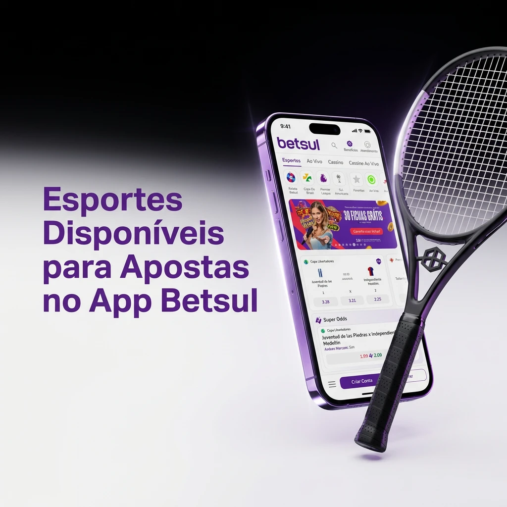 Sports betting options on Betsul app including football, basketball, tennis, MMA, F1, and esports markets