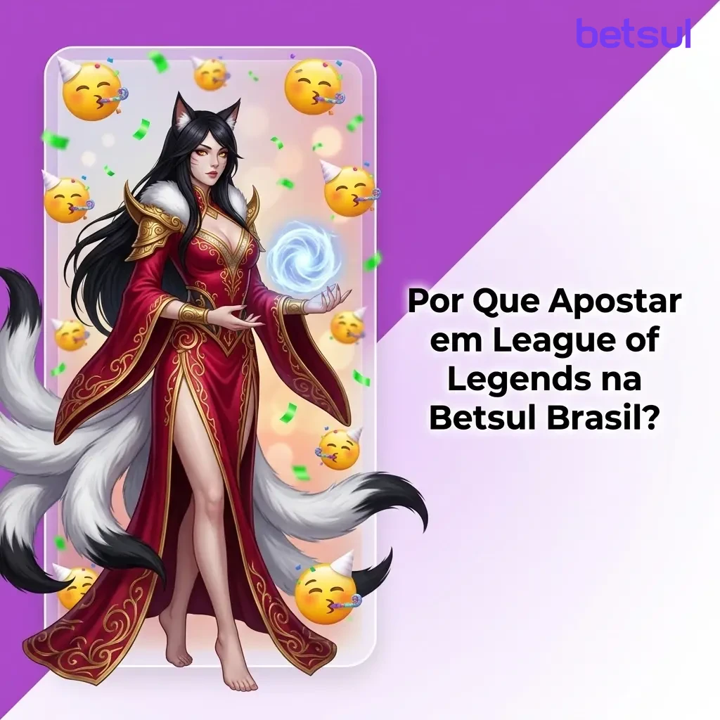 Betsul Brasil apostas em League of Legends com odds competitivas, Pix, app móvel e suporte 24h para esports