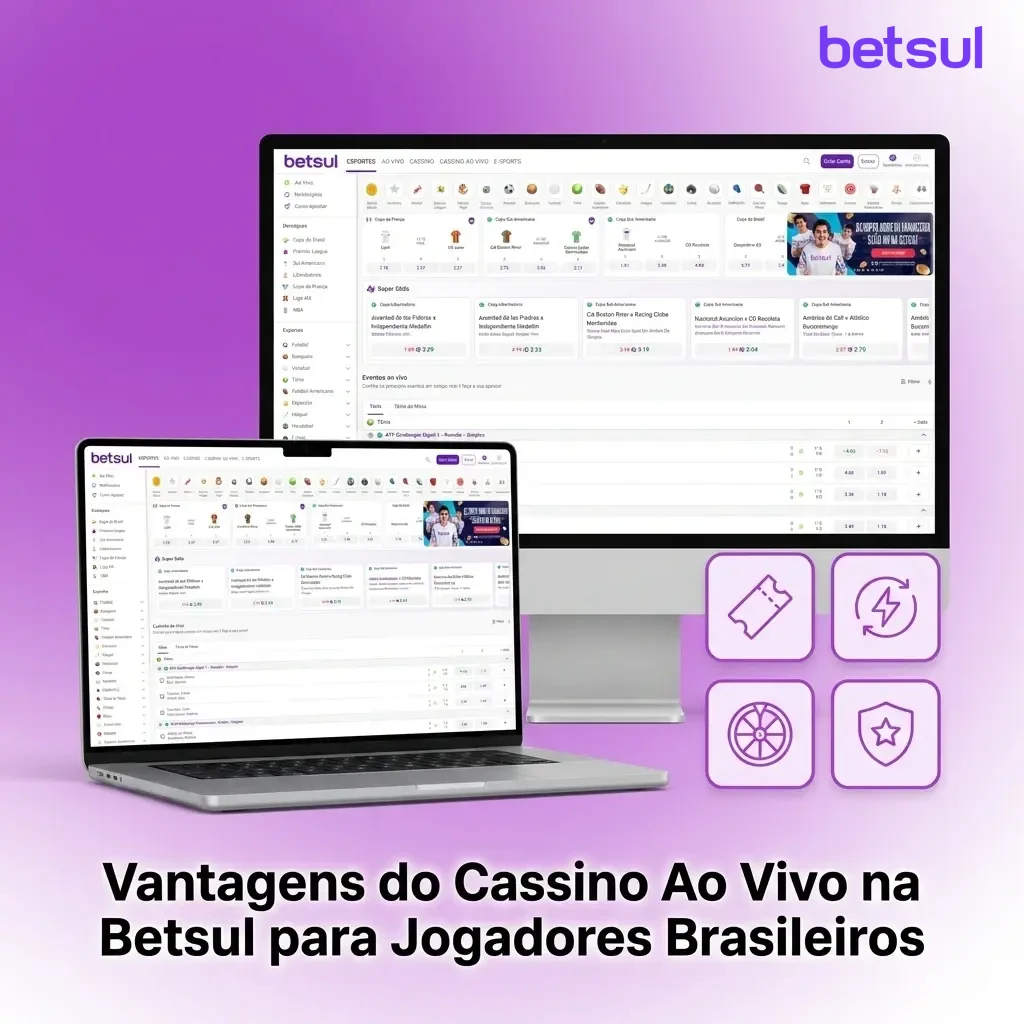 Vantagens do cassino ao vivo Betsul: dealers reais, transmissão HD, Pix e acesso mobile para brasileiros.
